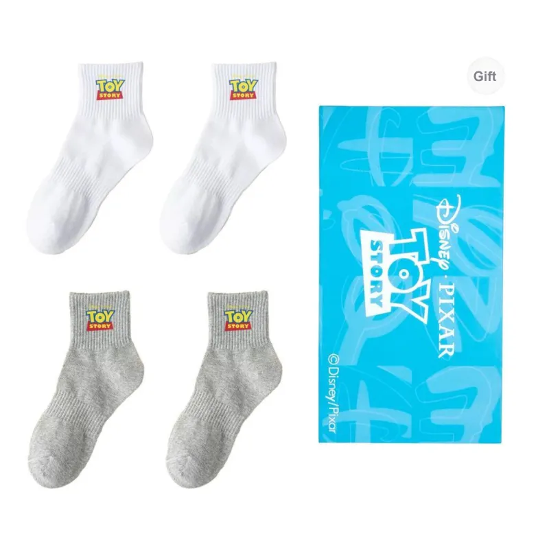 Disney Mid Calf Socks Unisex Box 4 Pack-8