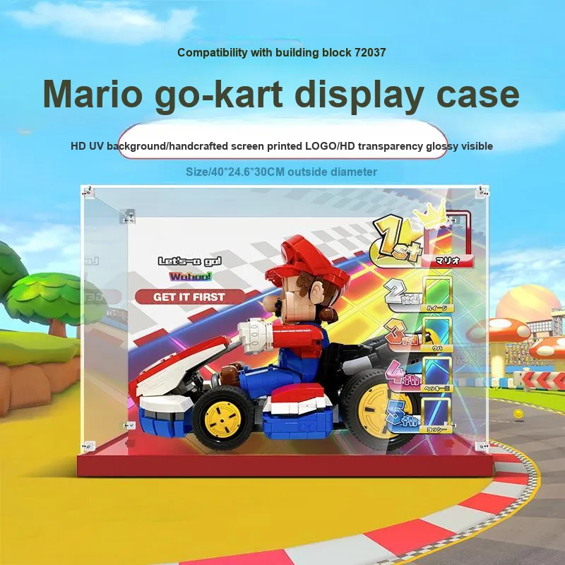 LIGHT YOUR BRICKS Compatibility Building Block 72037 Mario Go Kart Display Case Model Accessories-7