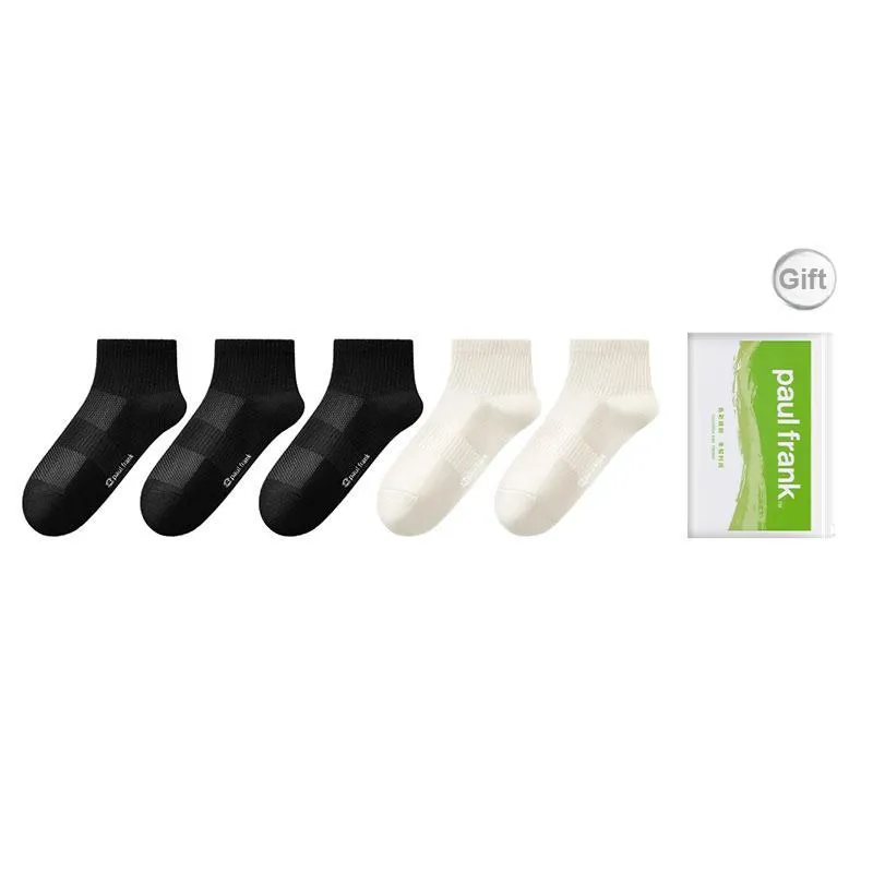 PAUL FRANK Ankle Socks Men's Shopping Bag 5 Pack-0