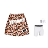 Classic Leopard Print Comes with High-Rebound Pants and White Letter