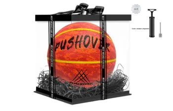 PUSHOVER PU Basketball Red Brown Size 7 Training Unisex
