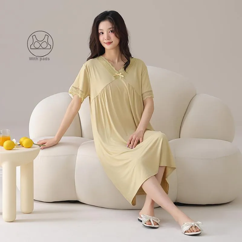 FENTENGCARE Nightgown Women's Sunflower-1