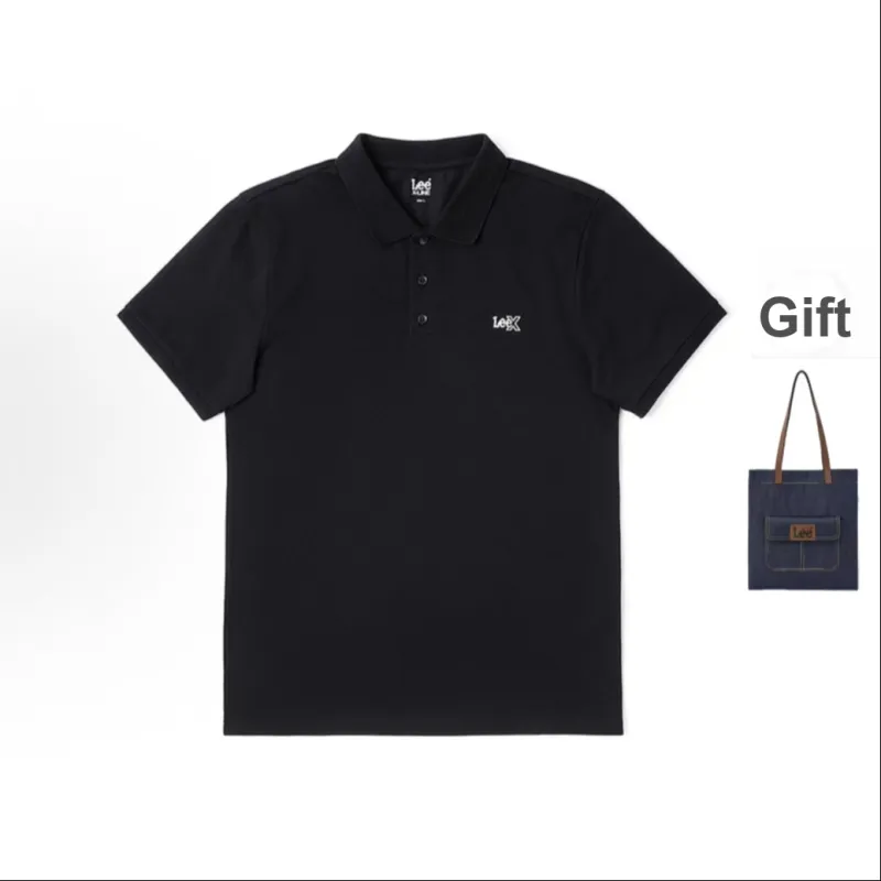 Lee SS25 Polo Shirt Unisex Black-2