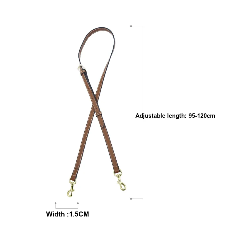 Cow Leather Bag Strap Women's Brown-1