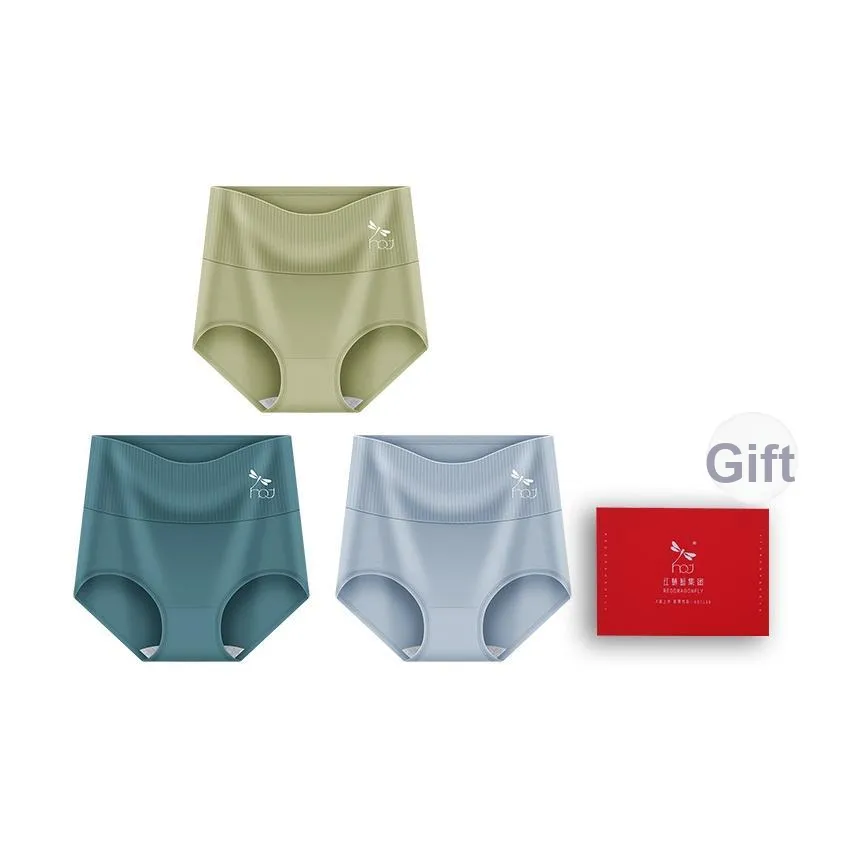 RED DRAGONFLY 100% хлопок нижнее белье дружелюбное к коже и удобное женское коробка 3 штуки