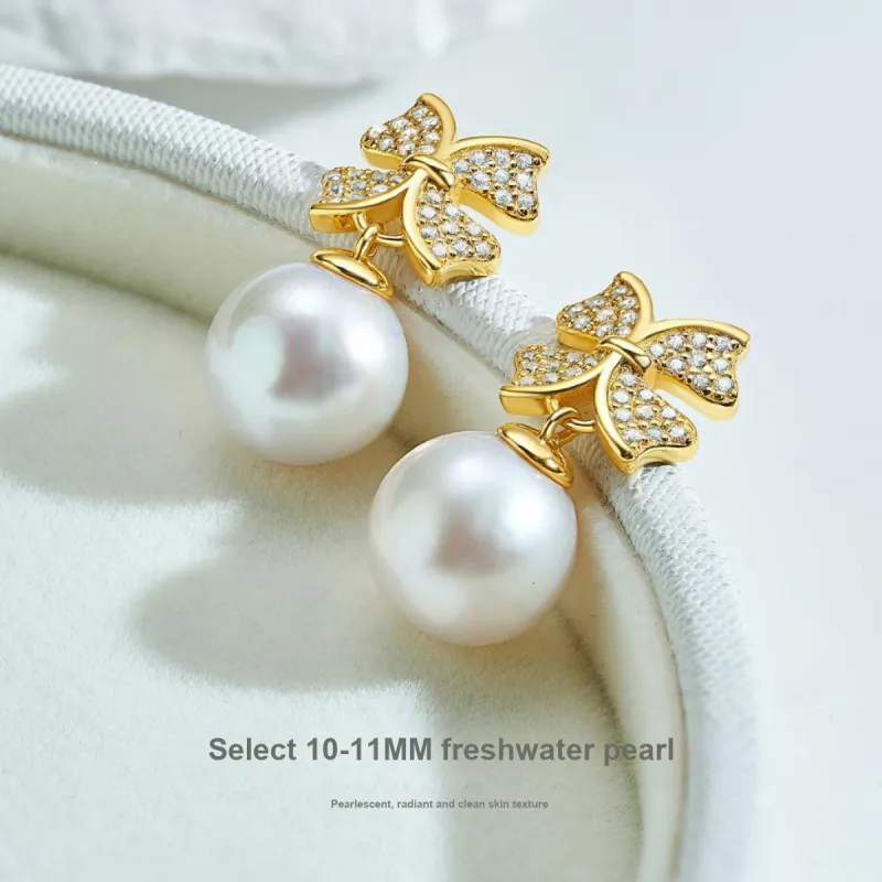 ME LUXE Pearl Hoop Earrings, Adorable Sweet Style, Classic And Versatile Women's-4