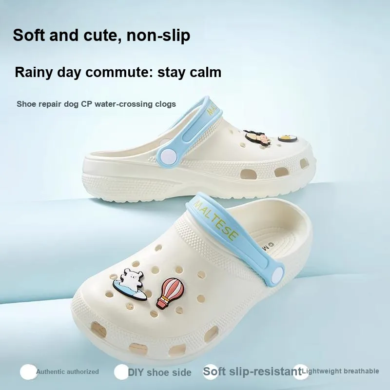MINISO x Line Puppies Home Slippers Cream White-4