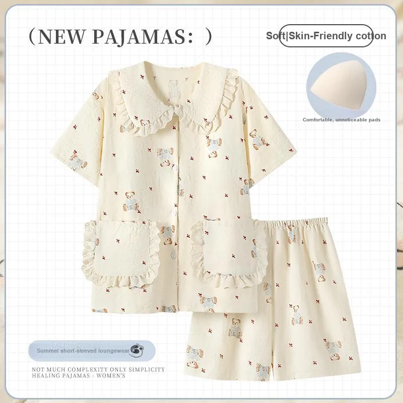 YUZHAOLIN Pajama Set Women's Apricot-2