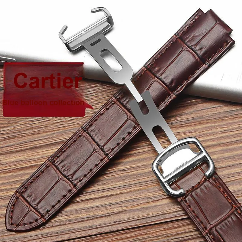 Gangjue Cartier Compatibility Watch Band Genuine Leather Material-51