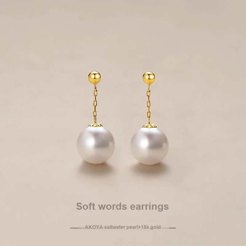 Inlady Saltwater Pearl Pearl Earrings Women's-1