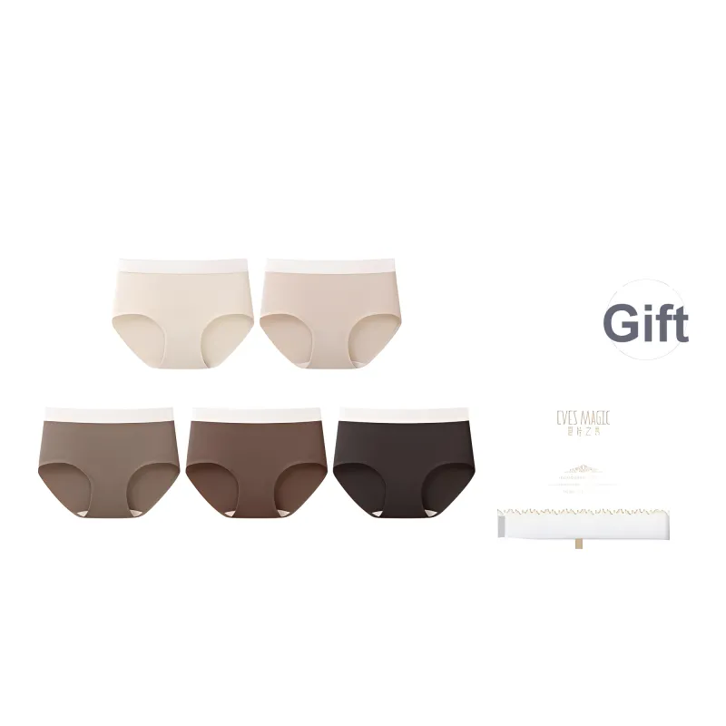 XIA.WA.ZHI.XIU Underpants Women's Shopping Bag 5 Pack-0