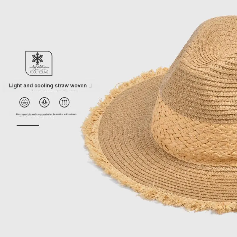 Cgediao Paper Reed Sun Protection Hats Women's-8