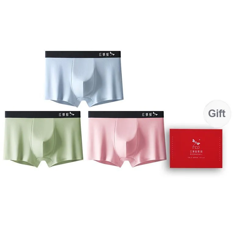RED DRAGONFLY Cotton Panties Men's 3 Pack Gift Box Set-0