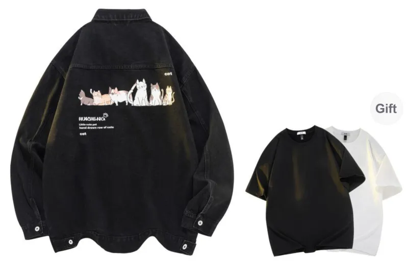 HCHUICHENG Denim Jackets Unisex-7