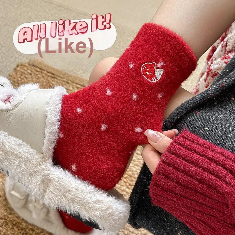 Montagut Mid Calf Socks Women's 4 Pack Red-9