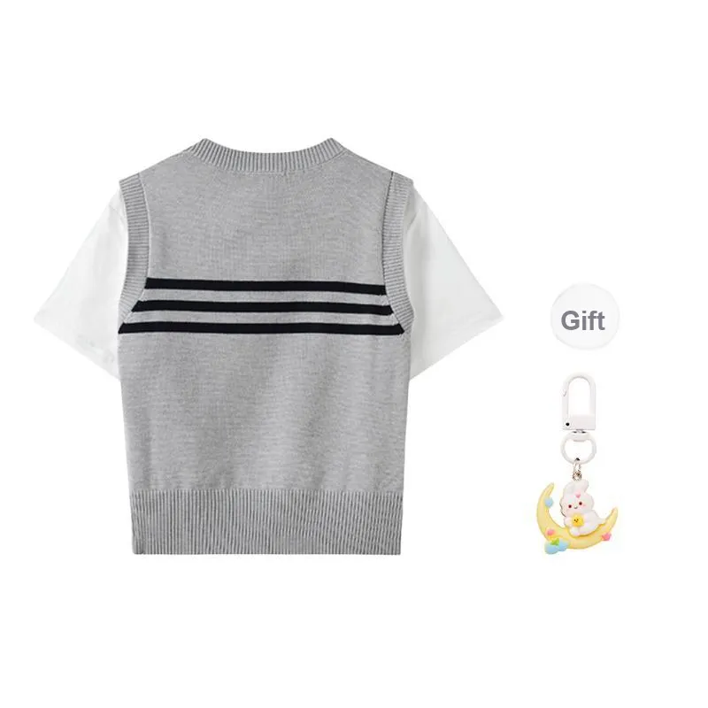 Princess Berdele Set in Sleeve T Shirt Women's Gray/Giveaway-1