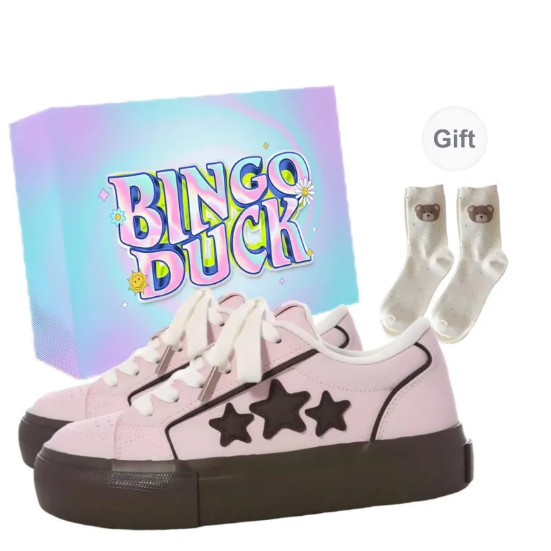 BINGO DUCK Low Top Skateboard Shoes Women's-0