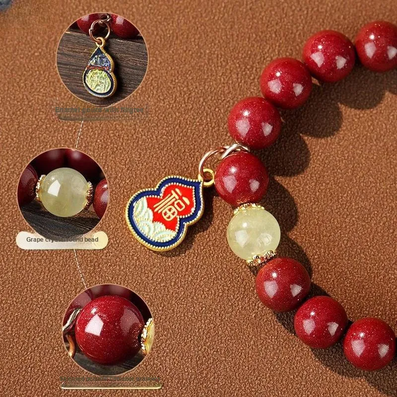 ZHIZUO Cinnabar Bracelets Unisex-2