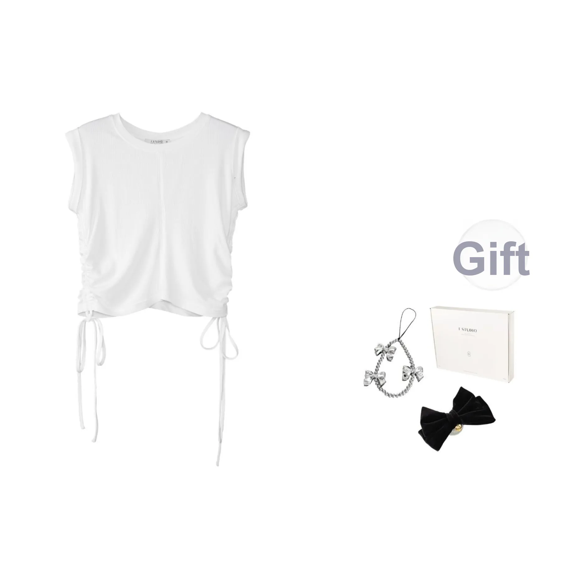 Fstudio Корейский стиль Минималистичный HIGH RISE Утягивающий Складной Без рукавов Рубашка Женская