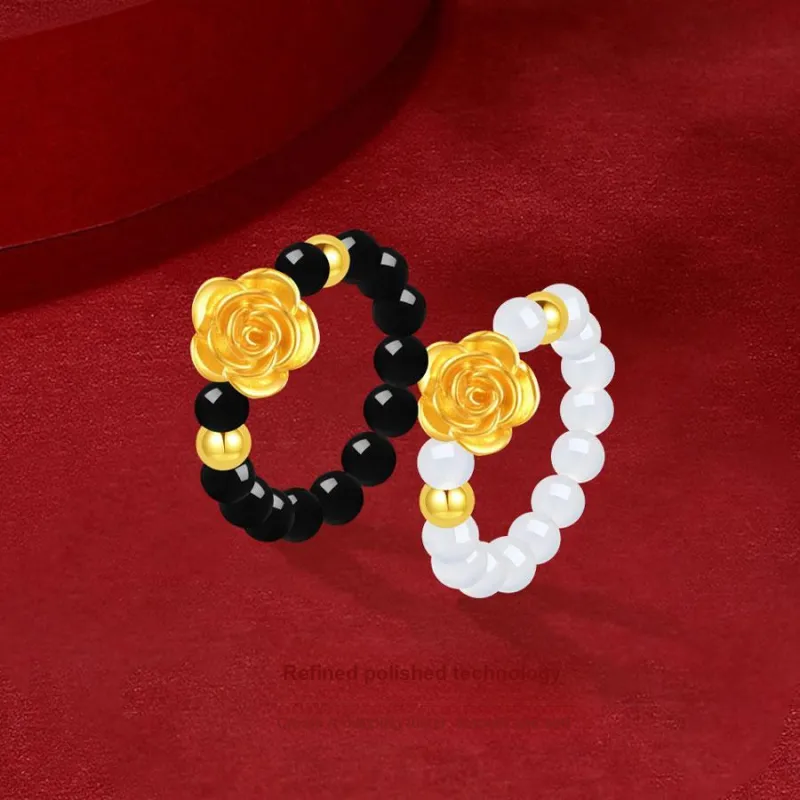 Master Kim Agate Gold Ring Unisex-2
