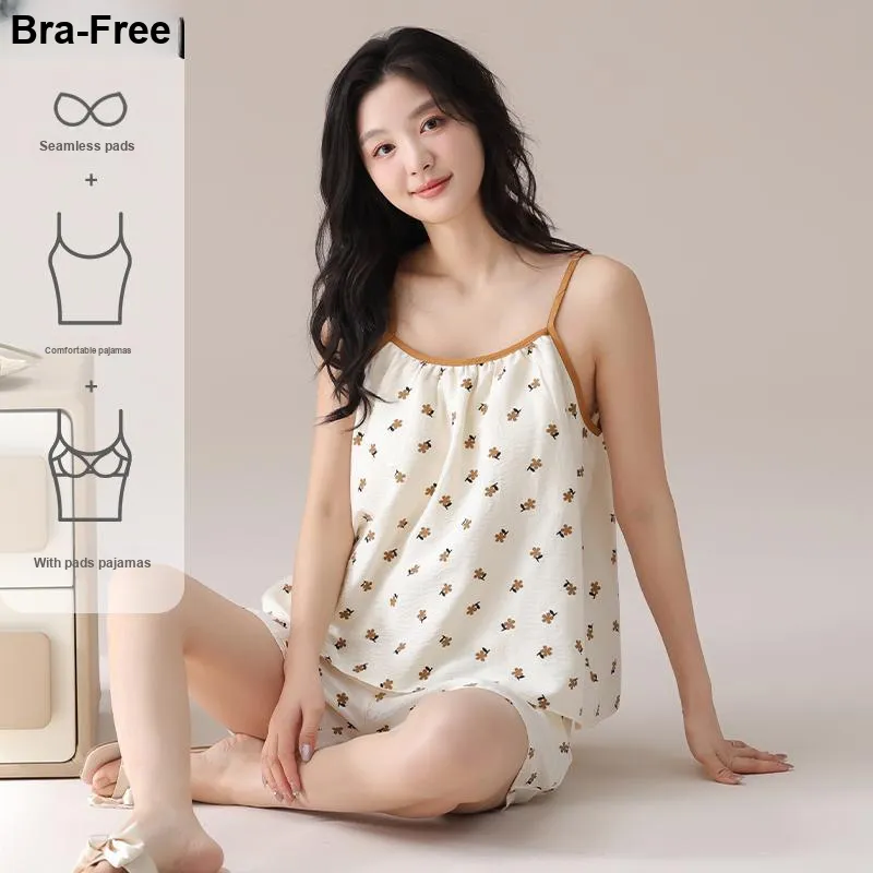 BONAS Pajama Set Women's Apricot-3