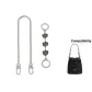 [Silver]Decorative Chain+Camellia Extender Chain