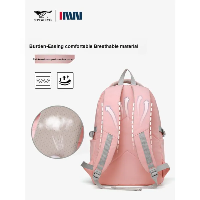 SEPTWOLVES Fabric Backpack Tubas Unisex Multicolor-9