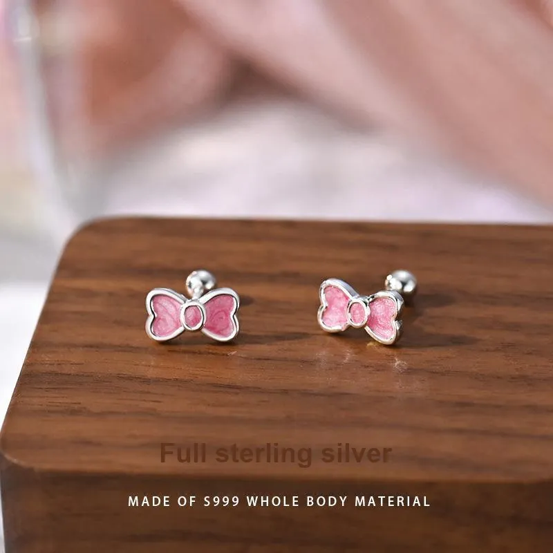 QUIET LOVE Sterling Silver Stud Earrings Women's-1