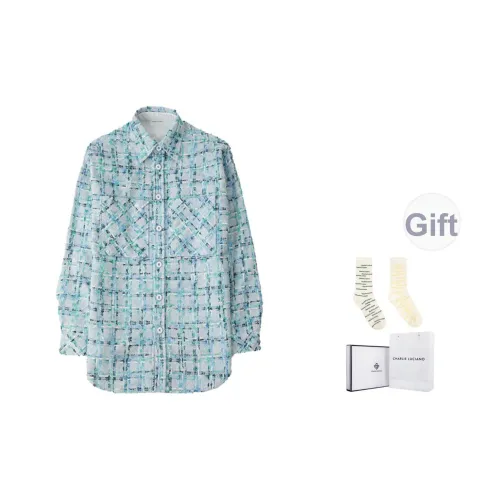 Charlie Luciano Рубашка Унисекс Синий Зеленый