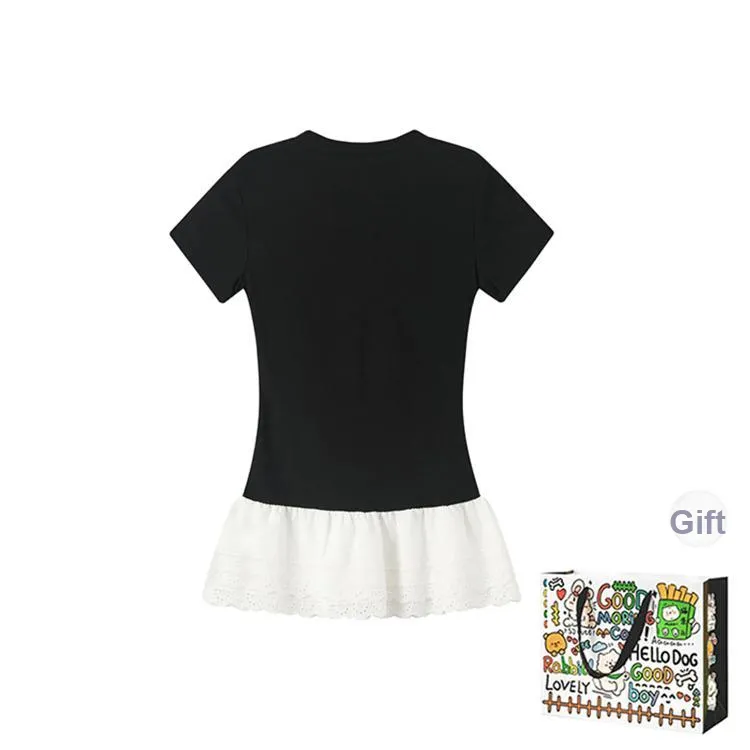 ZVJH T Shirts Women's Black Shopping Bag-1