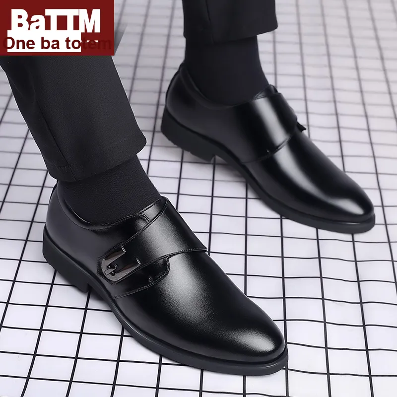 Batotem Dress Shoes Men Low Top Black/Brown-1