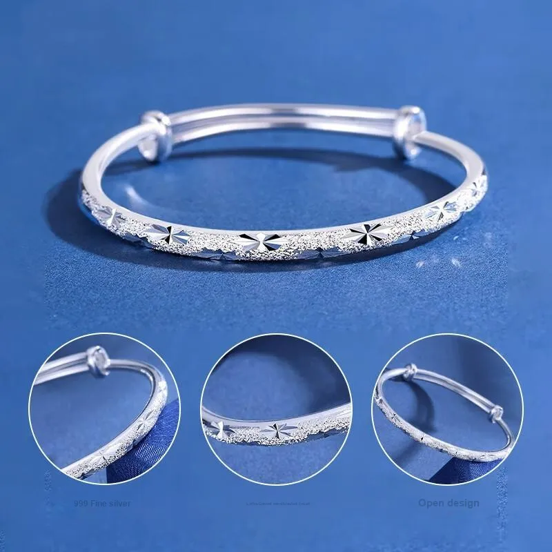 BMK S999 Fine Silver Bangles Women's-3