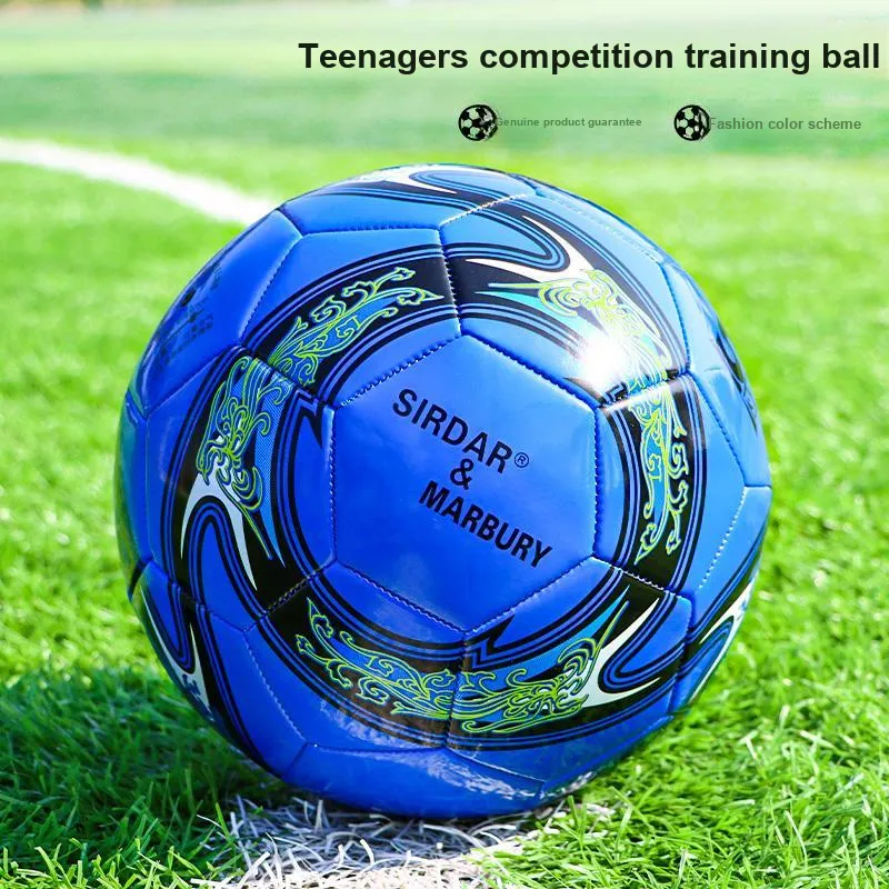 SIRDAR Size 5 Size 4 Soccer PVC Machine Stitched Soccer Ball Unisex Blue-3