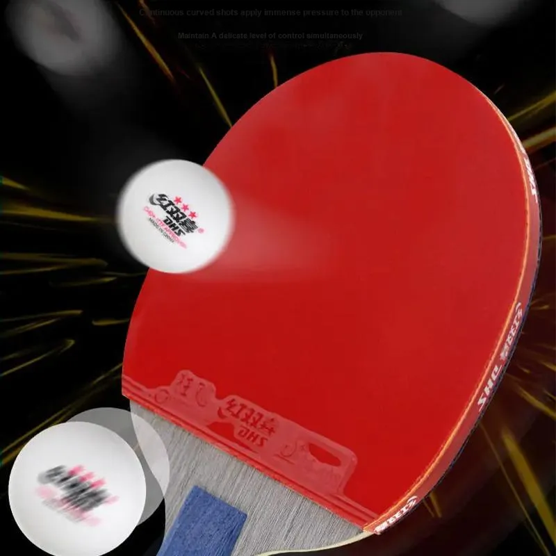 DHS Ping Pong Paddles Red/Black Gift Box Set-9