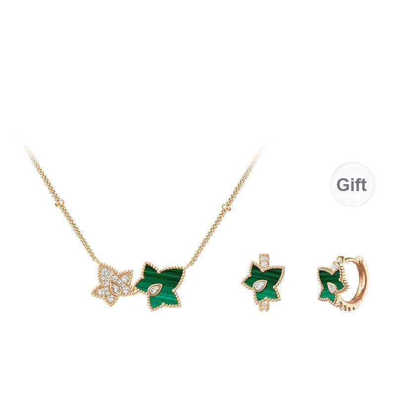 Lola Rose Malachite Necklaces Women's Green White-10
