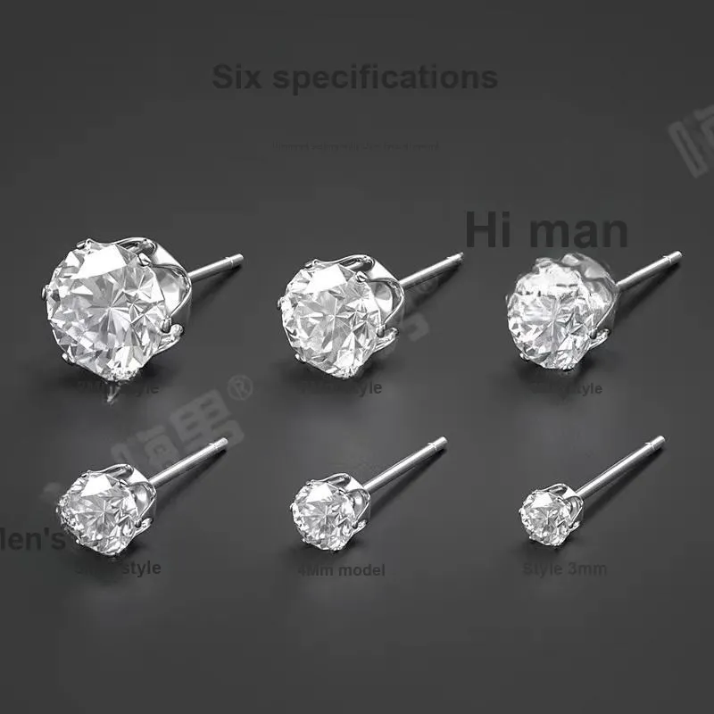 GUDUD Titanium Steel Stud Earrings Unisex-2