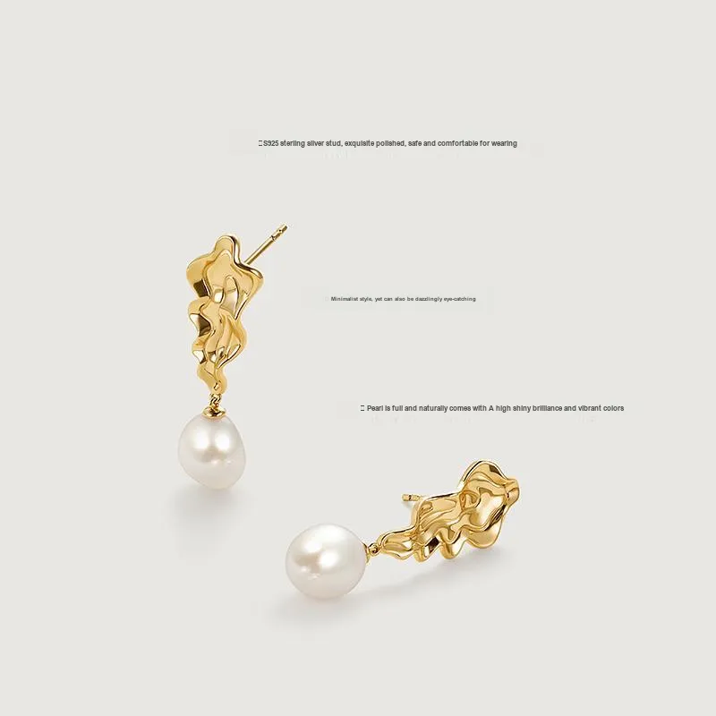 Amber Lollipop Pearl Earrings Women's-5