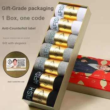 AFISH Ankle Socks Unisex 7 Pairs Gift Box Packaging