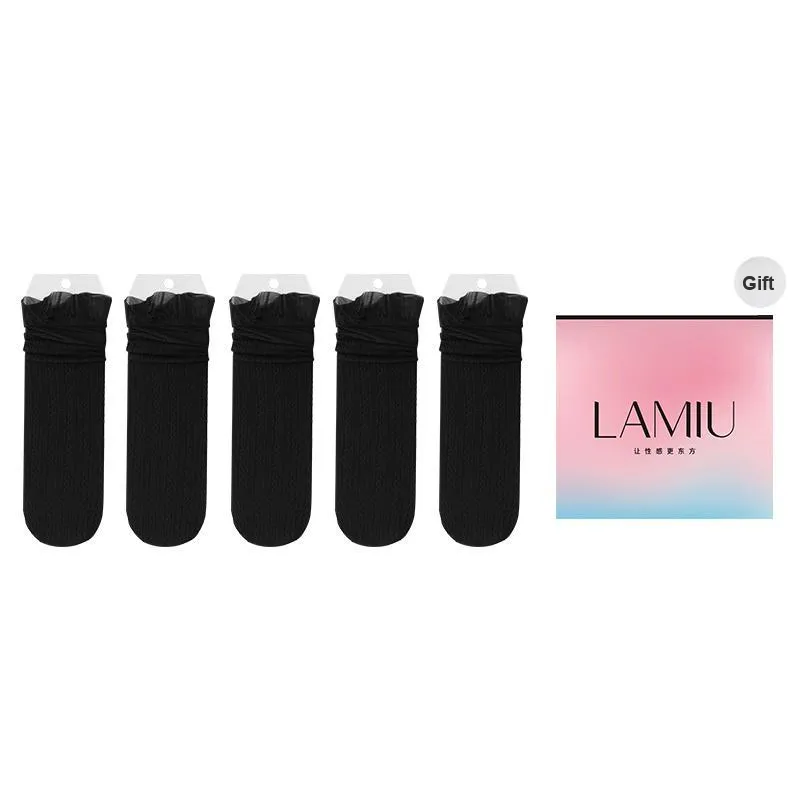 Lan Miao Mid Calf Socks Women's Shopping Bag Combo Set-8