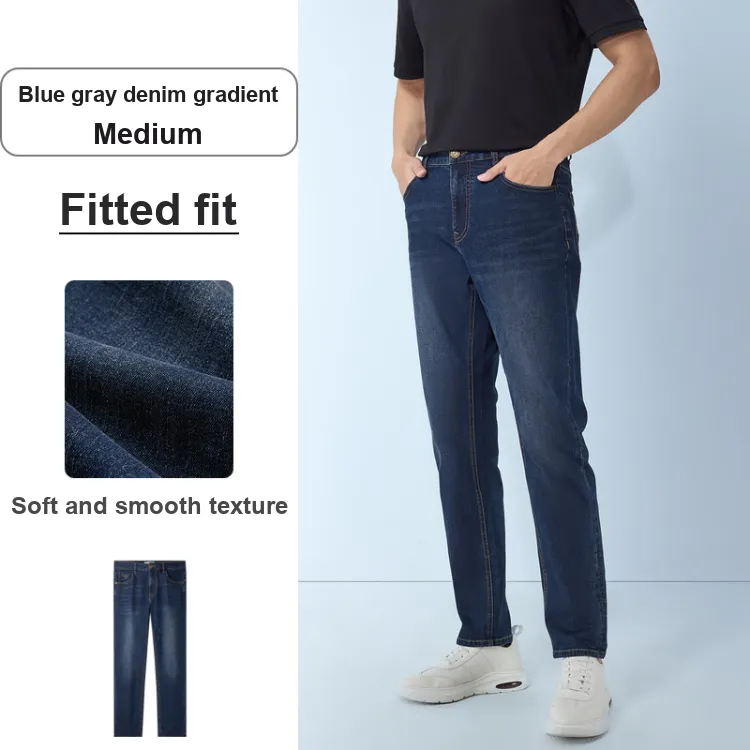HLA Jeans Men's Blue Gray Denim Gradient-1