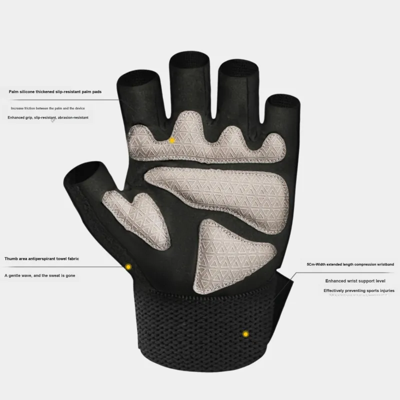LARA STAR Fitness Gloves Protective Abrasion Resistant Palm Guard Slip Resistant Breathable Compression-23