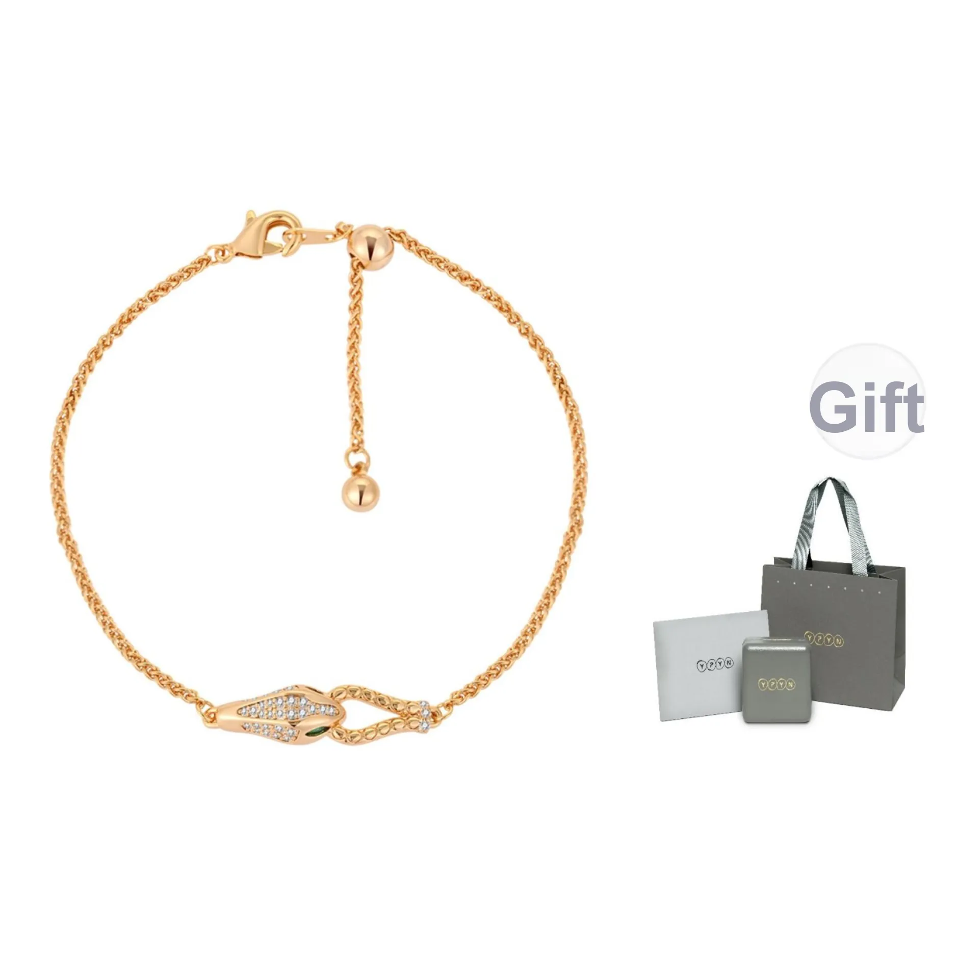 YPYN Medusa Alloy Bracelets Women's Gold