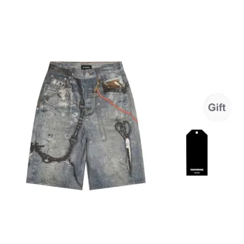 Haonanhuang Denim Shorts Unisex