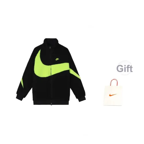 nike Big Swoosh Куртки Пальто Мужской Черный Сумка для покупок Включено