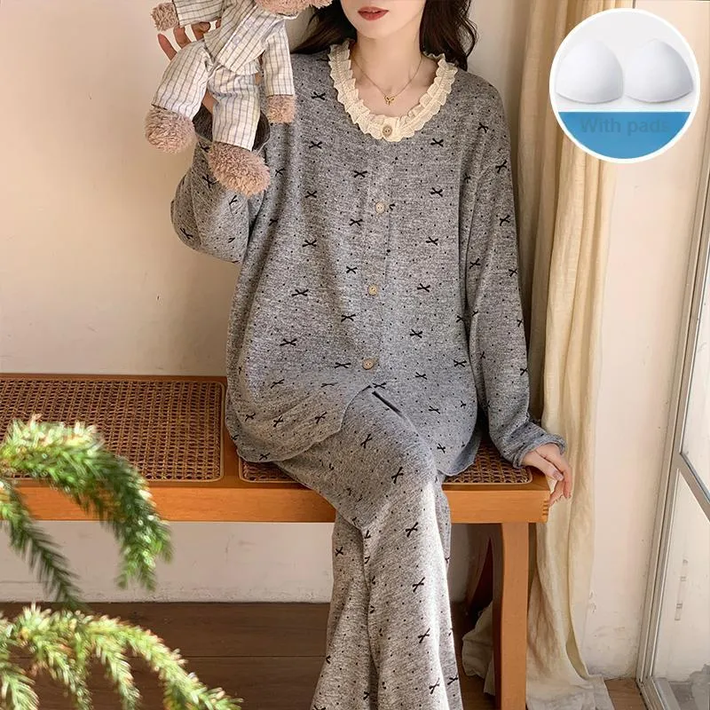 Sleeping Beauty Pajama Set Women's Gray-2