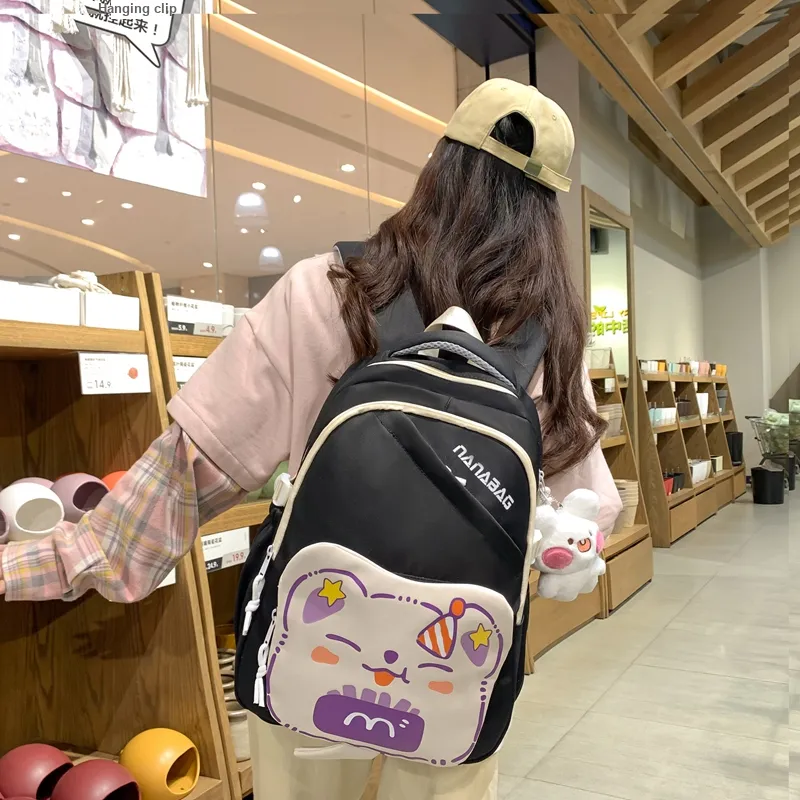 PINK·LAND Nylon Backpack Women's Multicolor-4