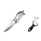 Kitchen Powerful Chicken Bone Scissors[Free Stainless Steel Melon Planer]