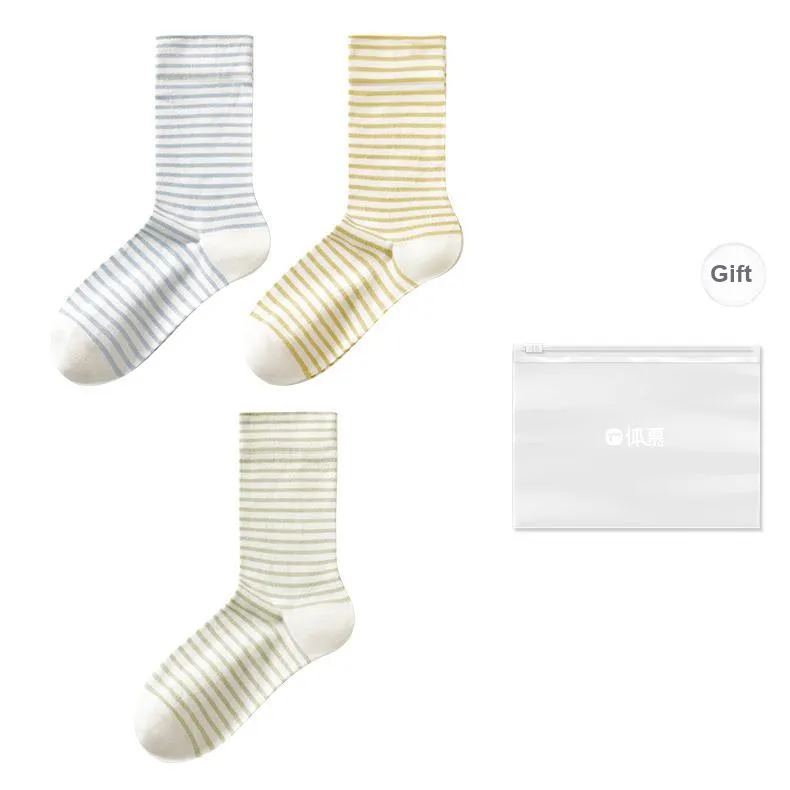 Temooues Knee-High Socks Women's Shopping Bag Combo Set-0