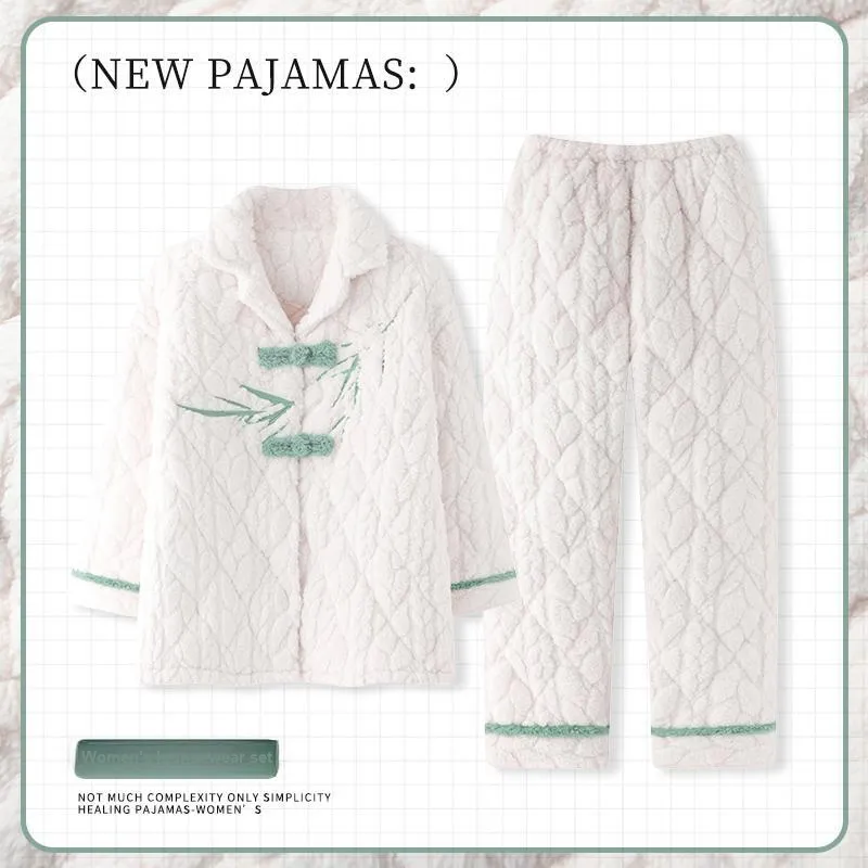 WANANNI Pajama Set Women's White-1