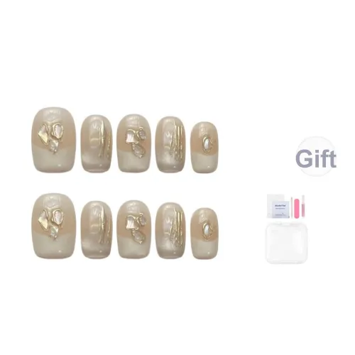 Fanze Барокко Французский Мягкость False Nail Короткий LADDER Молочный Белый Размытие 15мм